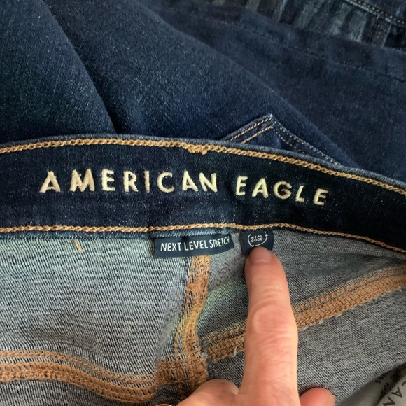 American Eagle Next Level Stretch Asymmetrical Super High Rise Flares - Picture 3 of 9